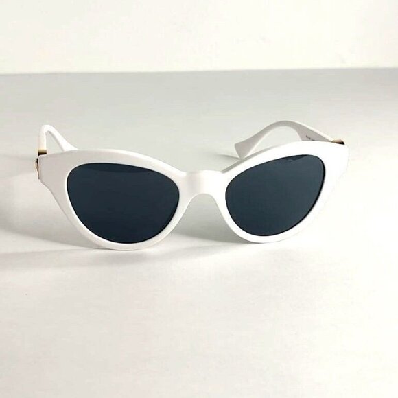 VERSACE White Cat Eye Sunglasses VE4435 Medusa Logo Retro - Picture 5 of 13